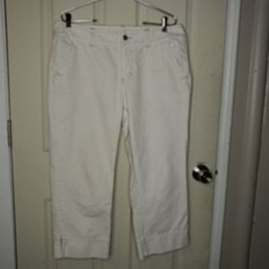 Tommy Hilfiger White Crop Denim Jeans 14